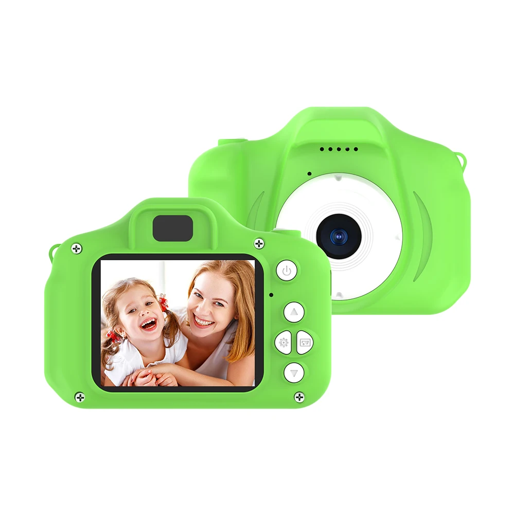 Digitale Kinderkamera2 Zoll ips Bildschirm Kinder Videokamera Geburtstags geschenk Cartoon Frosch Fotografie Kamera USB-Aufladung