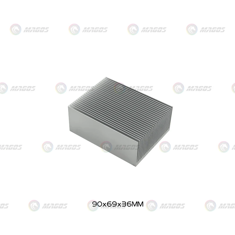 Elektronischer Kühler, Aluminium, dichte Zähne, Kühlkörper, extrudierter Kühlkörper, Computer-Wasserkühlsystem, 100/120/150/200/300 x 69 x 36 mm