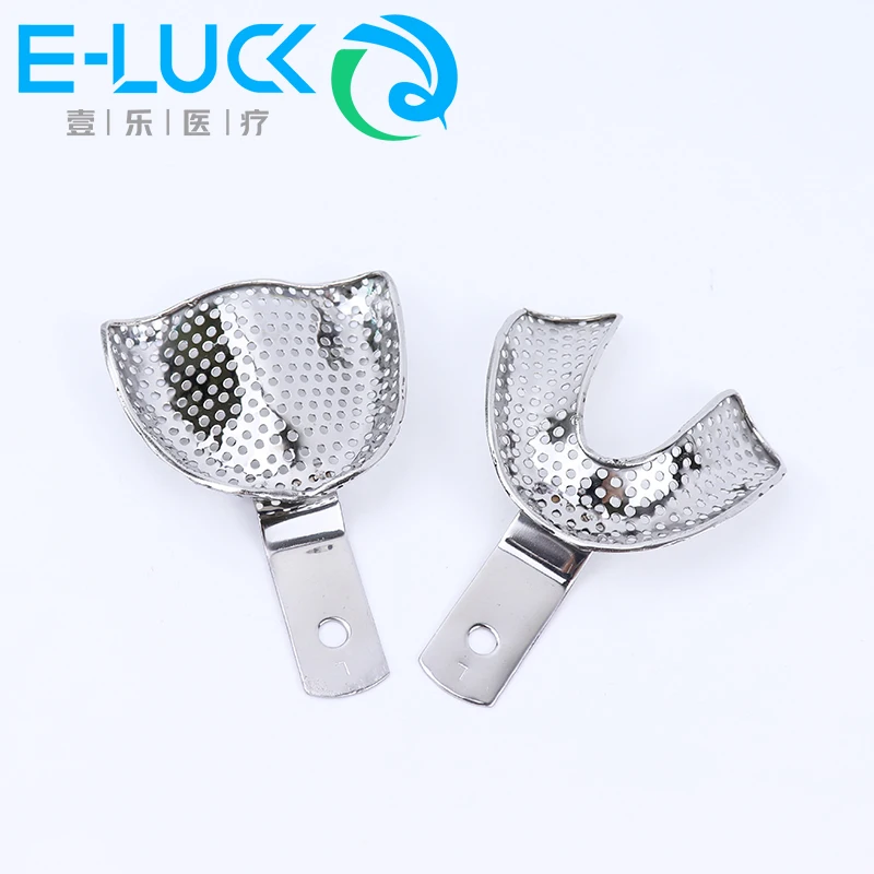 6Pcs Dental Impression Tray Edelstahl Eindruck Trays Autoklavierbar Zähne Tablett Zähne Halter Zahnarzt Werkzeuge