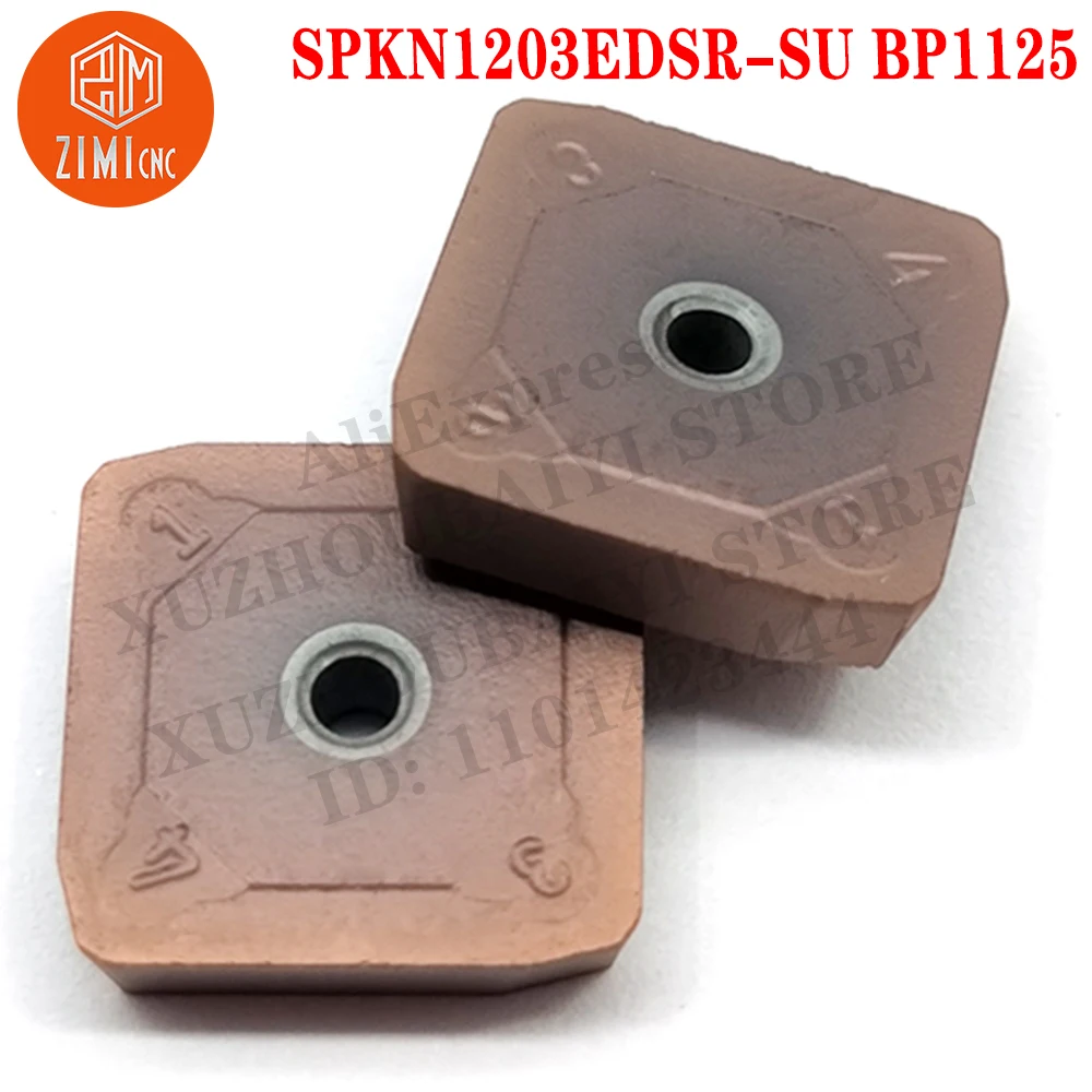 Ferramentas de Pastilhas de Fresagem Pastilhas de Metal Duro Lâmina Fresa Torno Mecânica Ferramentas de Torneamento Externas Indexáveis Spkn1203edsr-su Bp1125