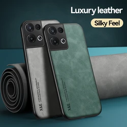 Premium Sheepskin Leather Case For OPPO Reno 9 8 Pro Plus 7 6 Pro 8T 5 Lite Car Holder Magnetic Case For Find X6 X5 X3 Pro A94