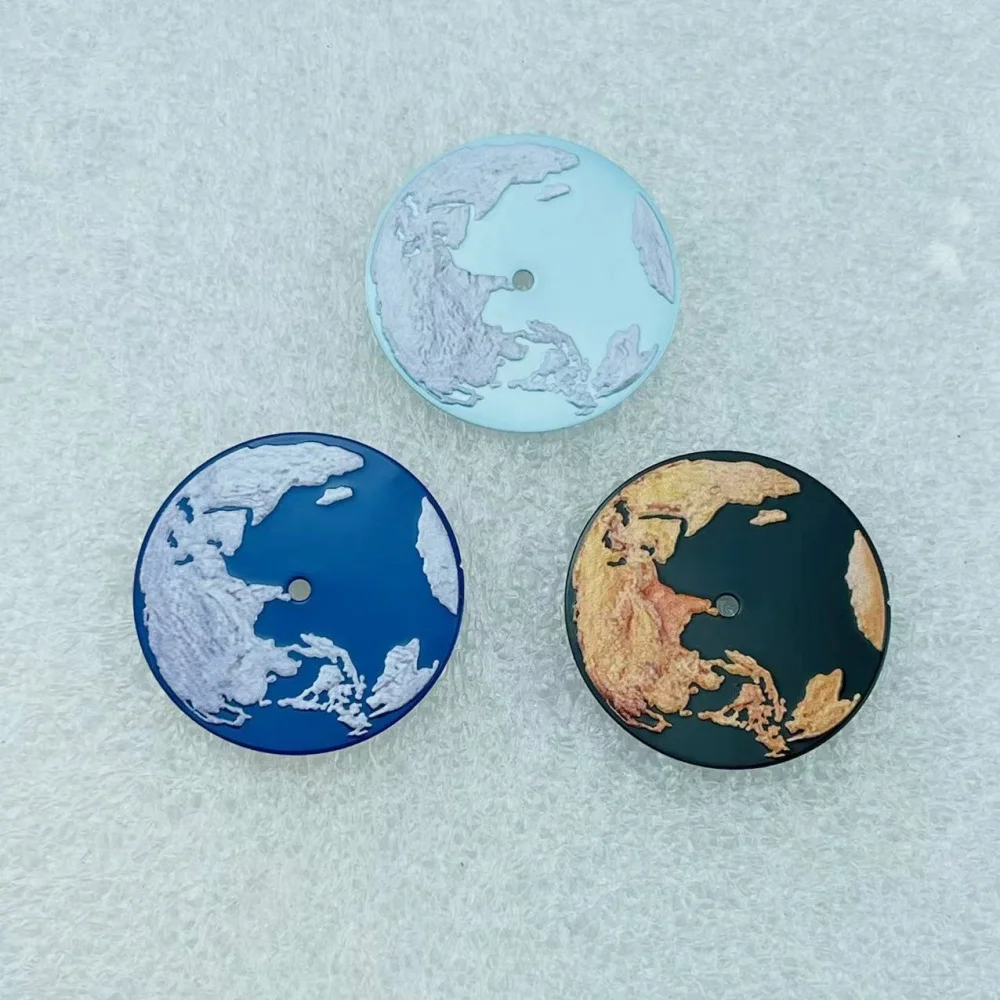 

Механические часы NH35, циферблат синий, планета, земля, часы NH36, размер поверхности Земли 28,5 мм