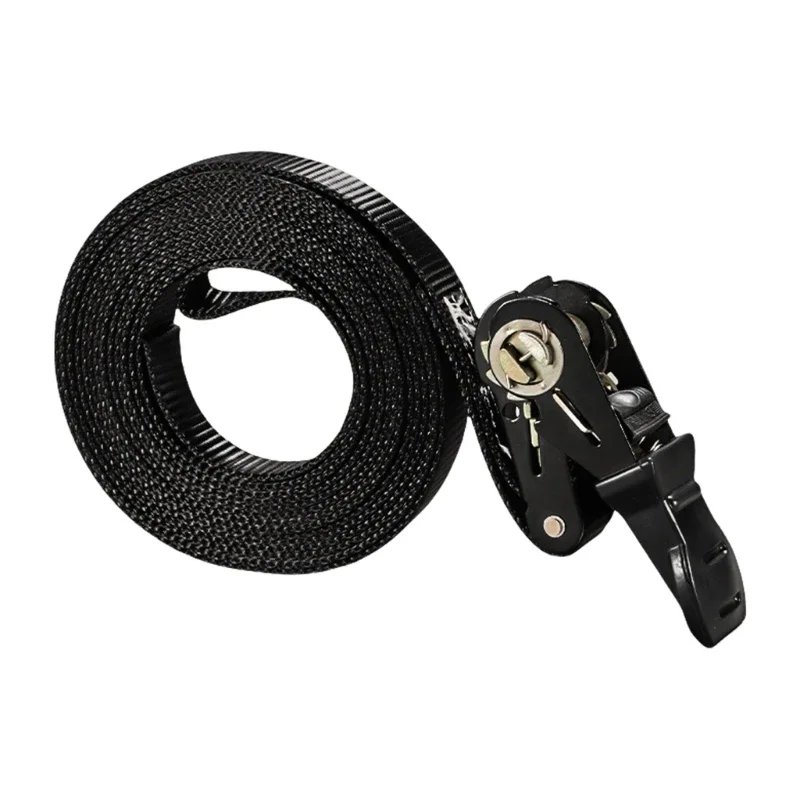 Strong 300/500cm Ratchet Lashing Straps Polyester Webbing Secures Heavy Loads During Shipping for Moving Logistics