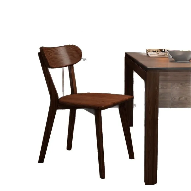 

Solid wood Louis chair dining chair household dining table study simple back retro Italian restaurant