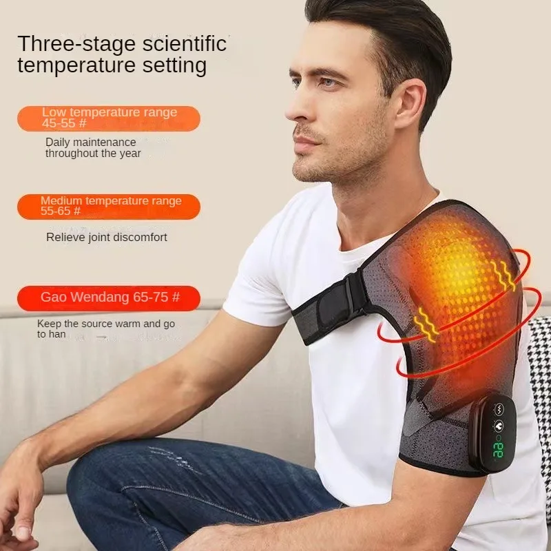 Touch Screen Controller Massage Heating Shoulder Pad Hot Compress Smart Thermal Vibration Heating Shoulder Pad Massager