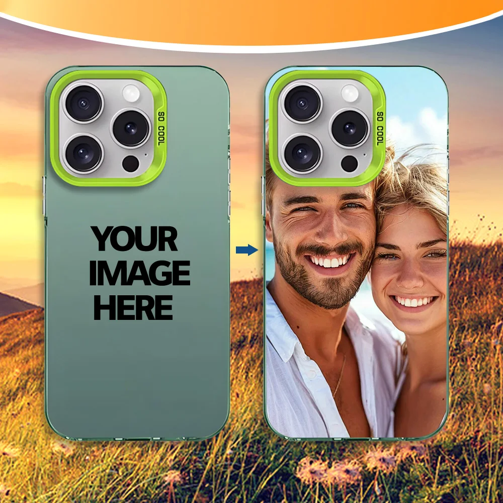 Voor iPhone 17 16 15 14 13 12 11 Pro Max Mini SE 2020 2022 Air XS XR 7 8 Plus 16e DIY Foto Aangepaste Case IMD Schokbestendige Cover
