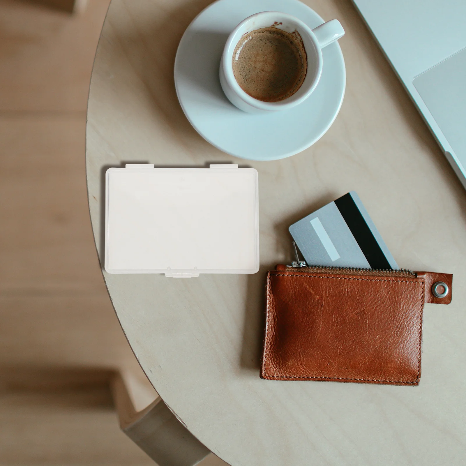 

10Pcs Card Storage Case Transparent Rectangular Multi-Function Business Card Holder Organizer Convenient