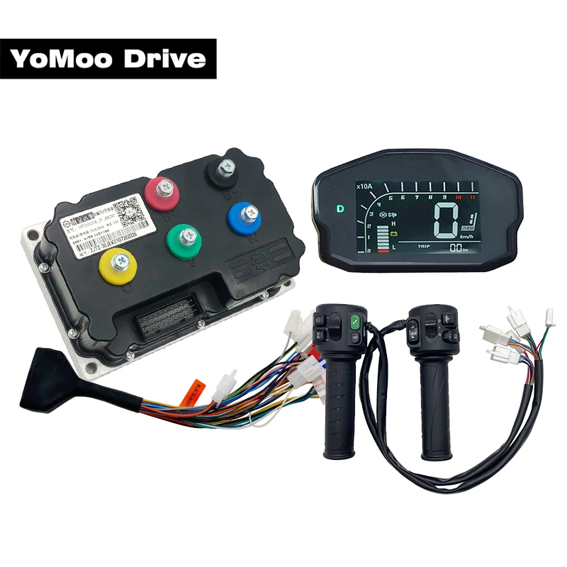 BLDC Sine Wave FarDriver 84V 5000W ND84530 330A Electric Motorcycles Controller With DKD Display And T08 Throttle For Bike Moped