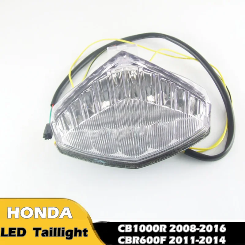 

12V Taillight Motorcycle LED Turn Signal License Plate Taillight For HONDA CB1000R 2008-2016 CBR600F 2011-2014