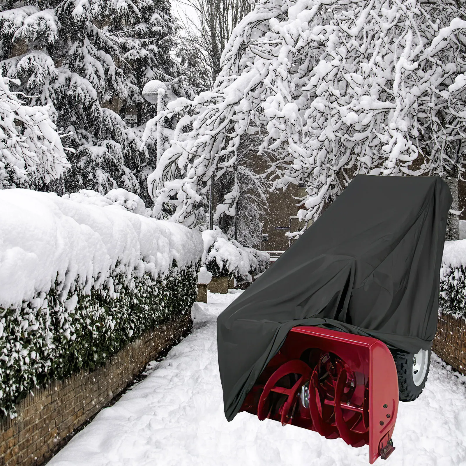 

Protector Heavy Duty Reusable Cover for Snow Blower Defense Against Dirt Sun Birds Portable Winter Tool Accessory