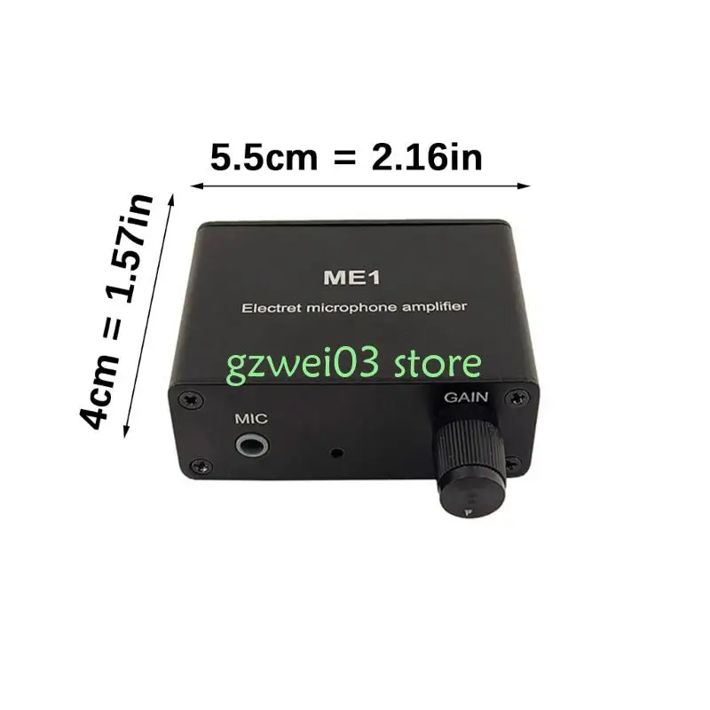 Módulo amplificador micrófono portátil Y8AC ME1 con 3 salidas independientes 3,5 mm entrada micrófono Batería