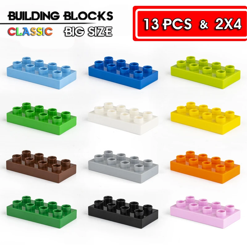 

13pcs large size building block accessories compatible with classic 2*4 hole building blocks children's educational toys