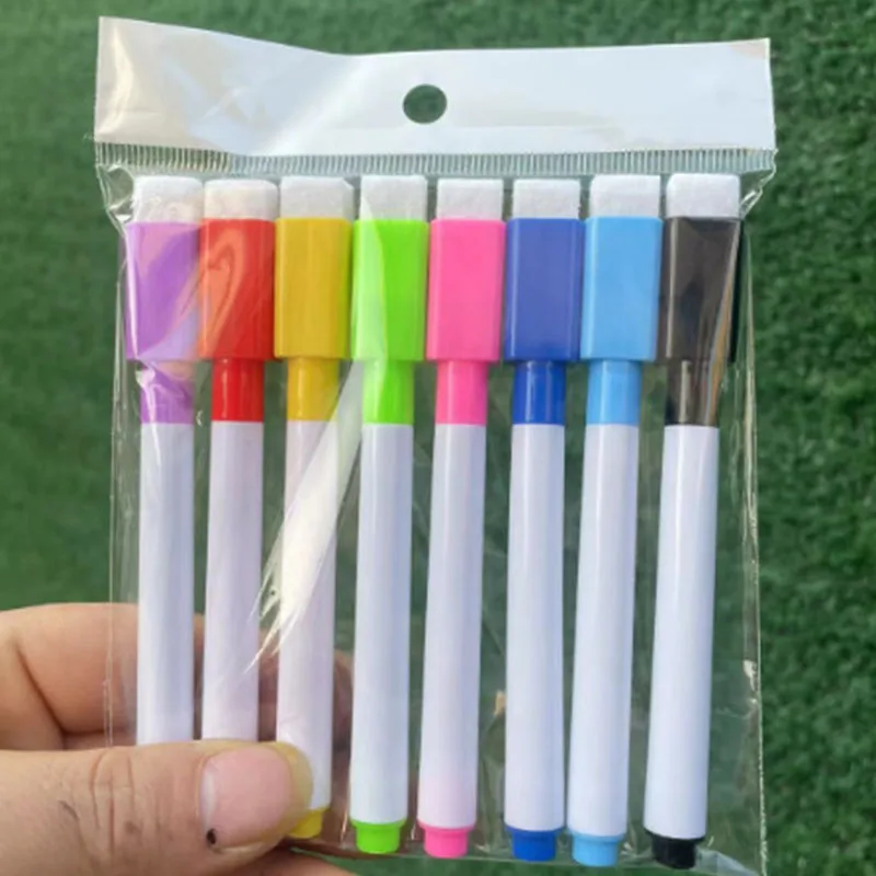 8 teile/satz bunte Whiteboard-Marker lösch bare Stifte für Kinder Klassen zimmer und Bürobedarf Marker Stift Klassen zimmer liefert – Detail 2