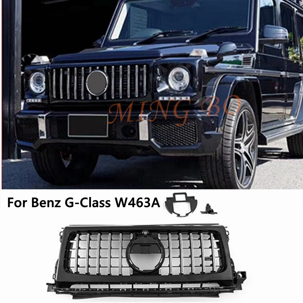 

For Mercedes Benz G-Class W463A 2019+ Retrofit GT Style Car Front Bumper Radiator Racing Grille