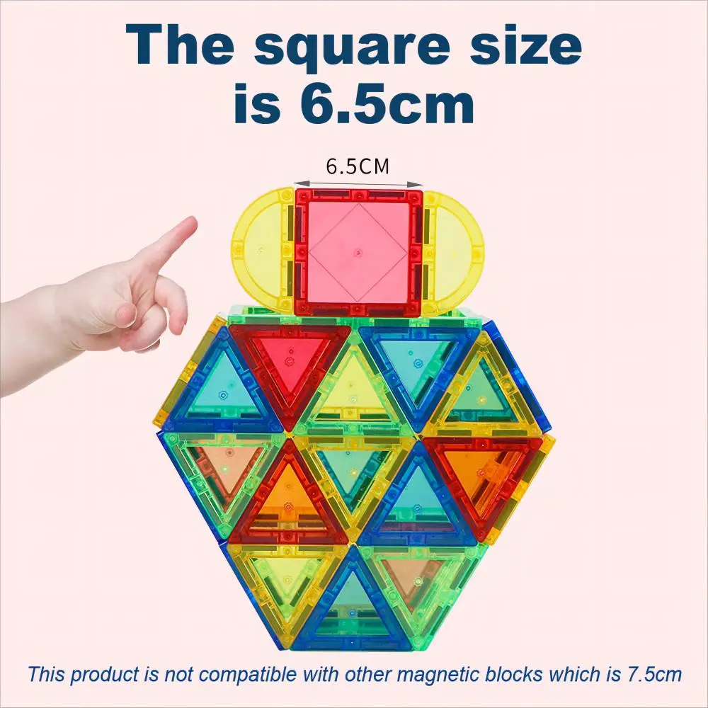 Romboss 54 pièces 6.5cm carreaux magnétiques pour enfants blocs magnétiques ensemble de construction pour les tout-petits enfants Montessori jouets éducatifs cadeaux