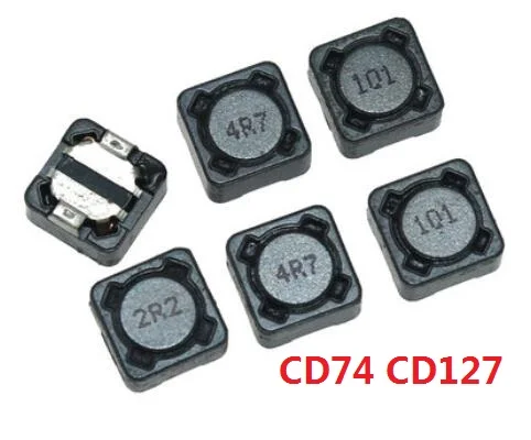 10 قطعة CD127/105/104/75/74/54/43/32 5D28/4D28/3D16 0650 0630 0520 1040 5040 1265 3.3/2.2/4.7/6.8/10/15/33/47/68/100uh/مغ