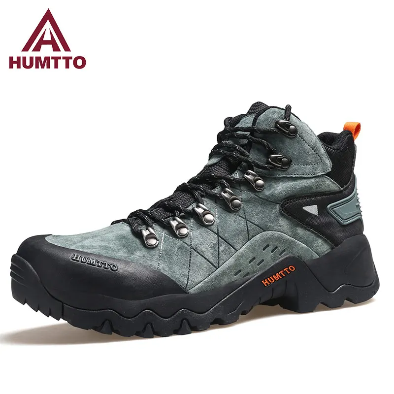 HUMTTO Hiking Shoes Men Outdoor Sport Sneakers Waterproof Leather Hunting boots Women Trekking Ankle Tactical Shoes Snow boots