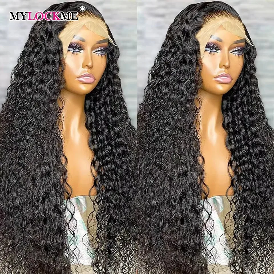 

180% Deep Wave 13x4 Lace Front Human Hair Wigs Brazilian Curly Hair HD 13x6 Lace Frontal 30 32 34Inch 4x4 Closure Wigs For Wome