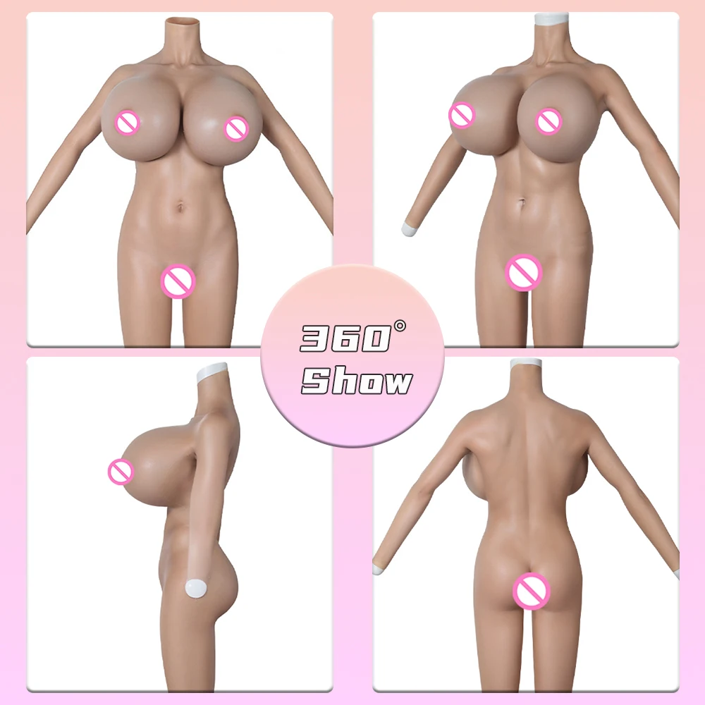 Sexy S Cup Silicone Whole Bodysuit Fake Boobs With Arms Crossdresser Male To Female Costumes Transgender Cosplay Artificial Tits