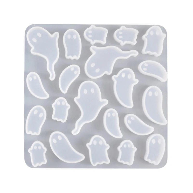 

Creative Halloween Silicone Resin Molds Flexible Silicone Mold for Halloween Resin Jewelry Specter Charm Molds