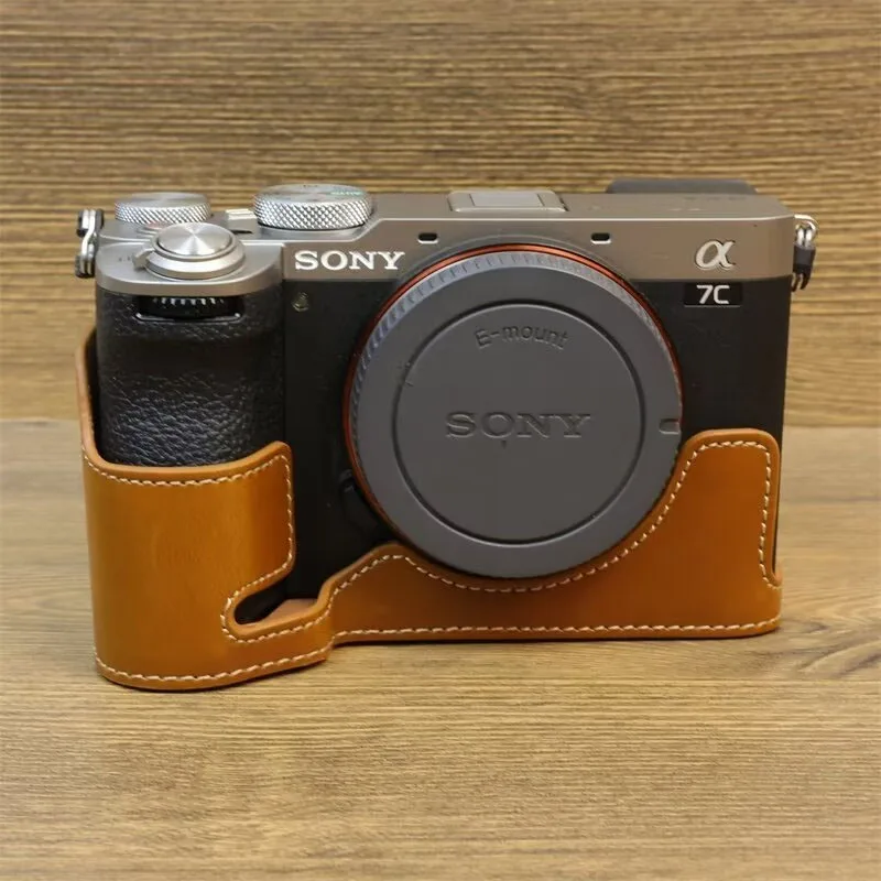 Capa para câmera A7CII PU protege meio saco para acessórios Sony A7C II A7C2