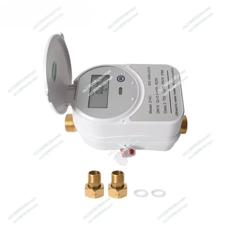 intelligent valve ultrasonic water meter IP68 liquid crystal display water flow consumption measurement