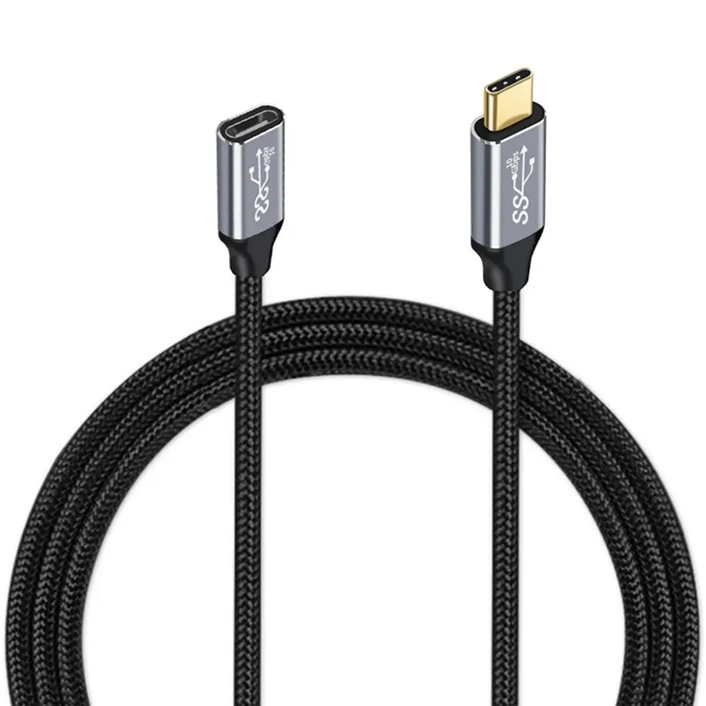 100W PD Fast Charging Cable 10Gbps USB 3.1 Gen 2 Type C Extension Cable Male to Female Data Line 4K@60HZ Video Cord