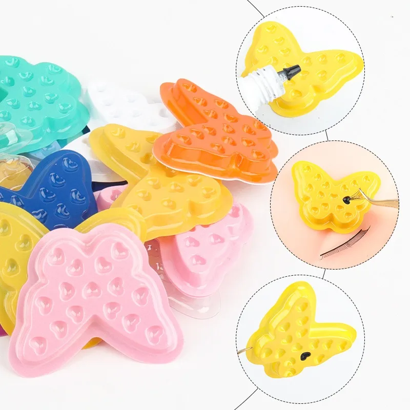 Eyelashผู้ถือกาวถาดPad Lash Extensionกาวขาตั้งฐานปะเก็นTATTOO Pigment Paletteขนตายกเครื่องมือแต่งหน้า