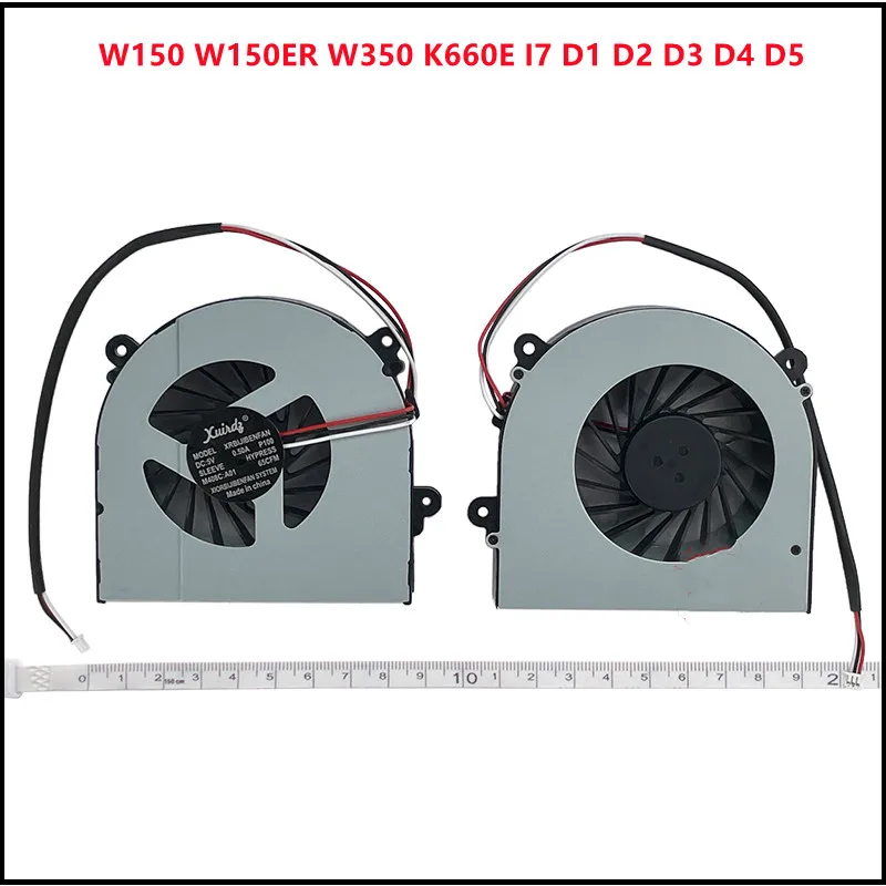 New Laptop CPU Cooling Fan Cooler For Clevo W150 W150ER W350 K660E I7 D1 D2 D3 D4 D5