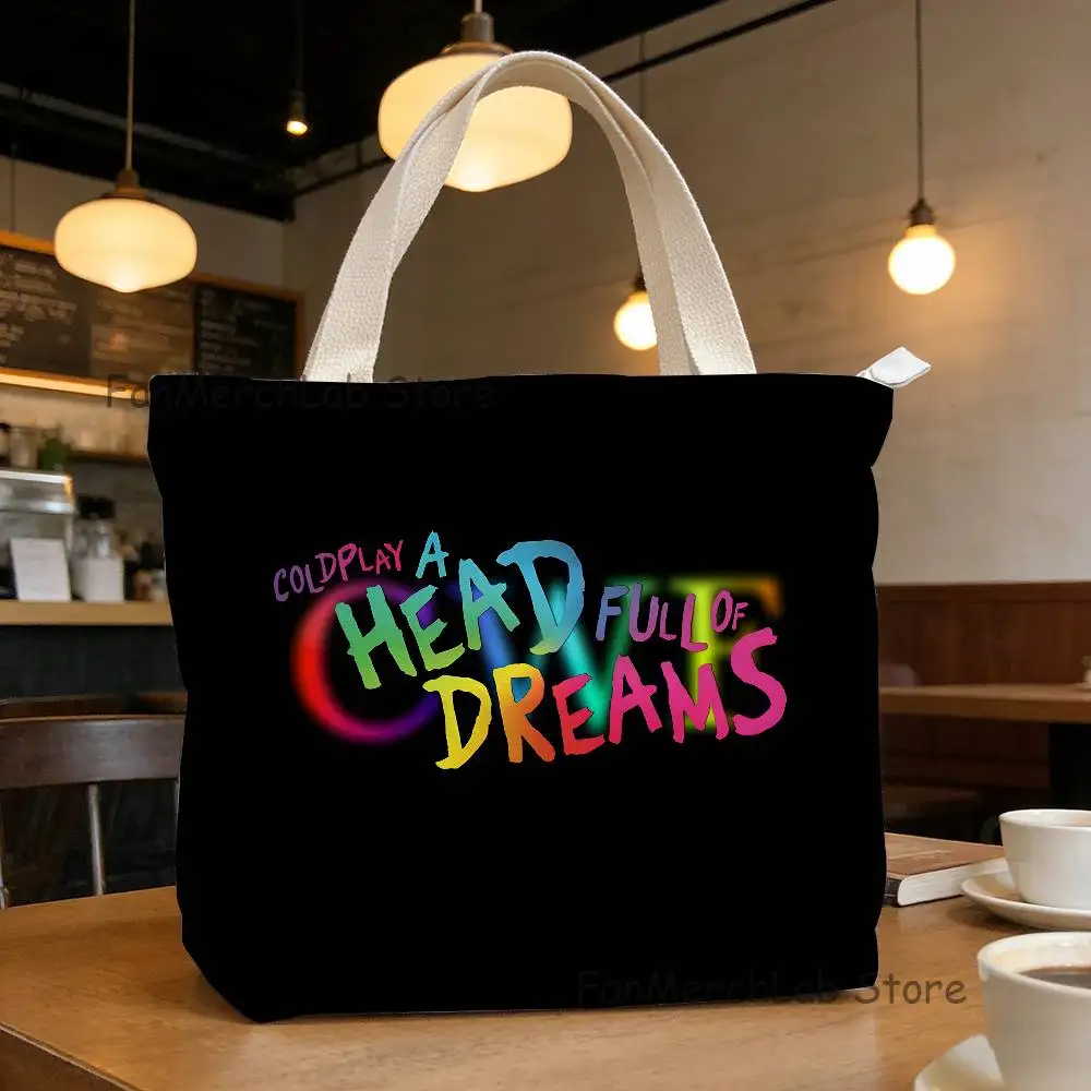 Band C-ColdplayS New Handbag Women Men Birthday Fashion Canvas Tote Bags Gifts Unisex Shoulder Bag
