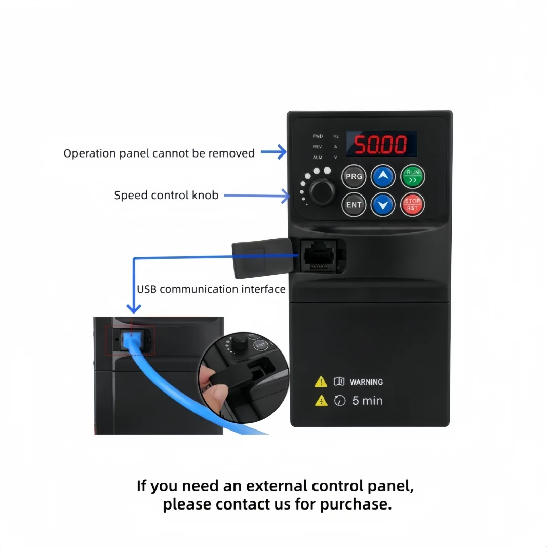 SUSWE VFD 2.2KW ，3.7KW ，5.5KW ,3-Phase 3800V to 3-Phase380V Motor Speed Controller Inverter