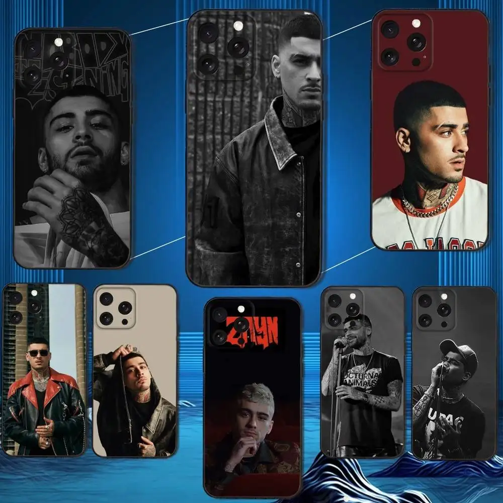 

Singer Z-Zayn M-Malik-ES Phone Case For iPhone 16,15,14,13,12,11 Plus,Pro Max,XS,X,XR,SE,Mini,8,7,Soft Silicone Black Cover