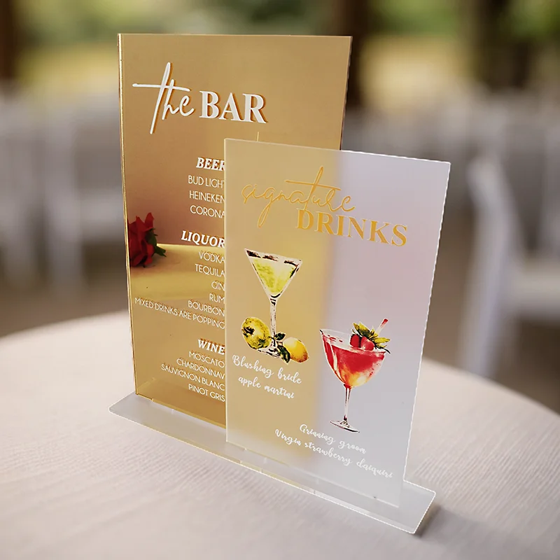 

Wedding Decoration with Table Numbers, the Bar menu, Marriage, Elevate