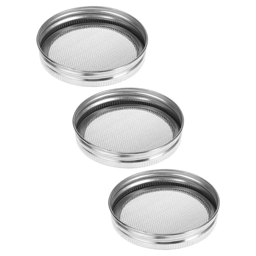 

3 Pcs Mason Jar Sprout Lids Sprouting Caps Canning Jars Stainless Steel Portable