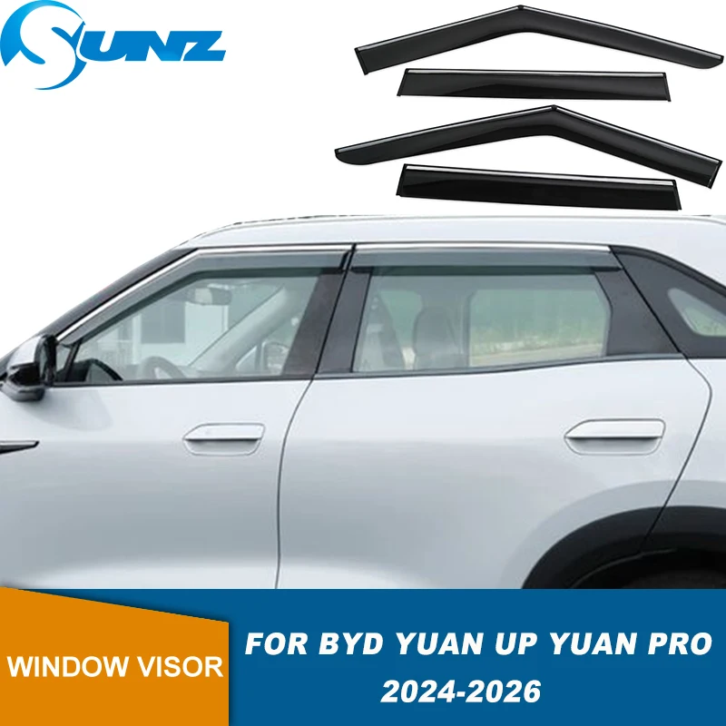 

Side Window Deflector For BYD Atto 2 Yuan UP Yuan Pro S1 Pro 2024 2025 2026 Car Window Visor Weathershield Sun Rain Guard