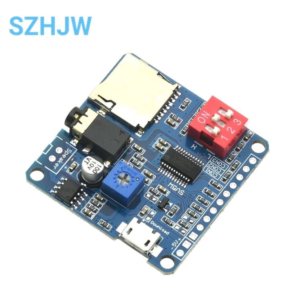 Voice Playback Module Board MP3 Music Player 5W MP3 Playback Serial Control SD/TF Card DY-SV5W
