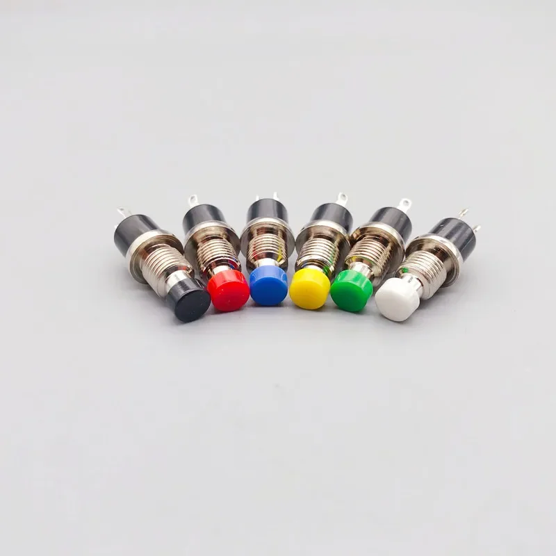 6pcs PBS-110 7MM Momentary Push Button Switch Press The Reset Switch Momentary on Off Push Button Micro SwitchNormally Open NO