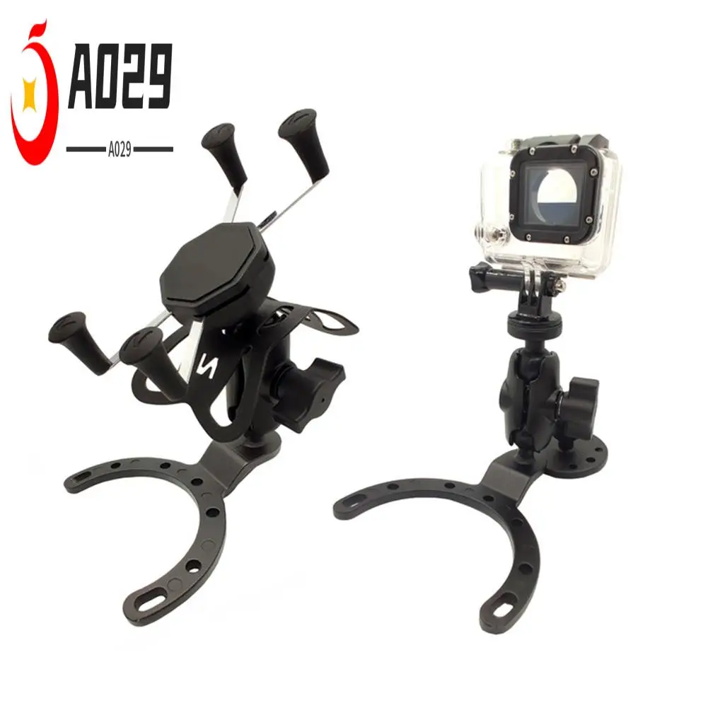 

A029-Motorcycle Adjustable Gas Tank Mount GPS Phone Camera Bracket Holder For Kawasaki Honda