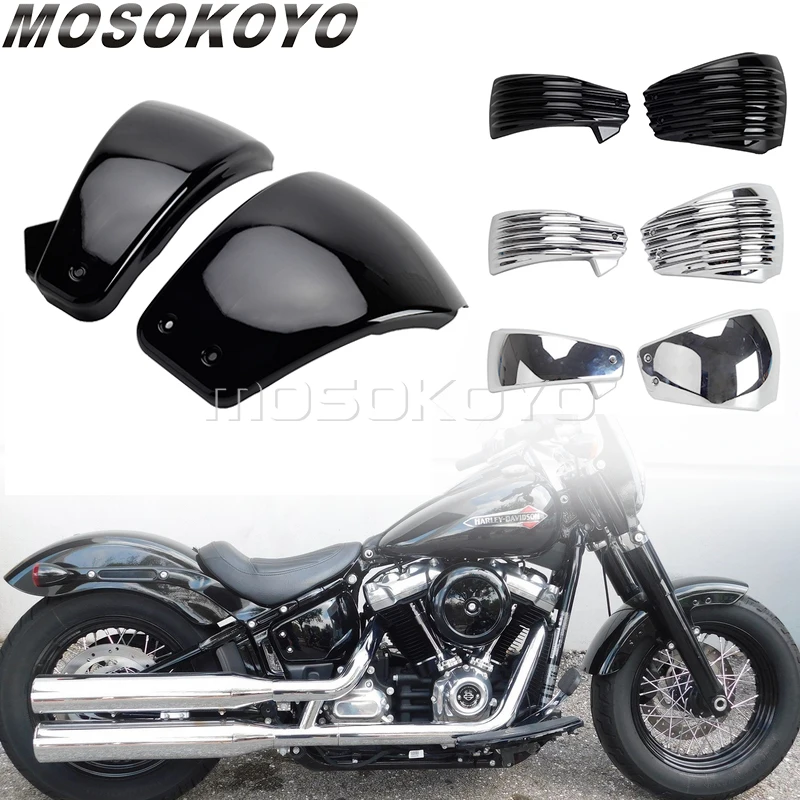 Motorcycle ABS Battery Side Fairing Covers For Harley Softail Street Bob Low Rider Heritage Classic Standard Slim Accessories