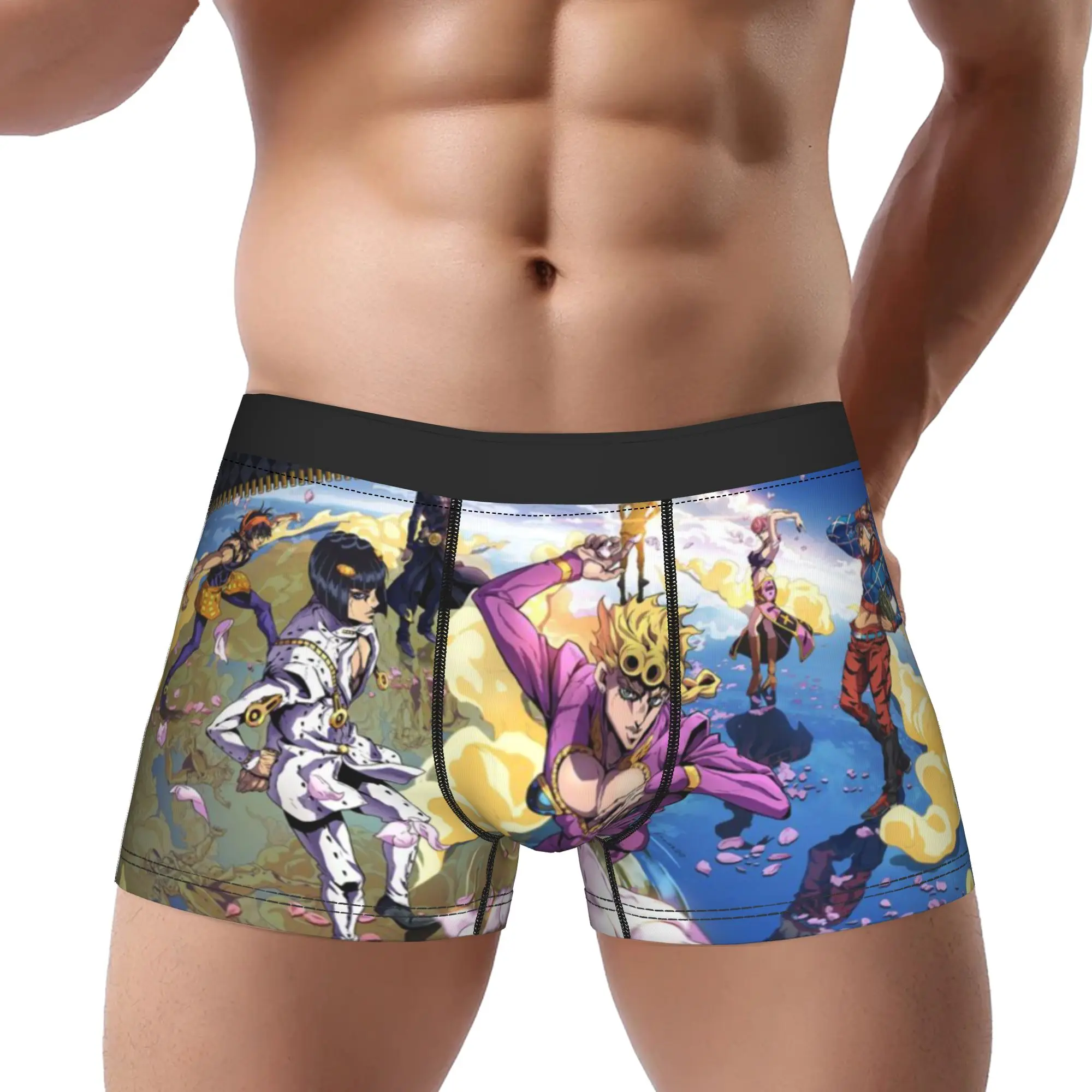 Gothic Anime Fighter JoJo's Bizarre Adventure Underpants Breathbale Panties Male Underwear Comfortable Shorts Boxer Briefs