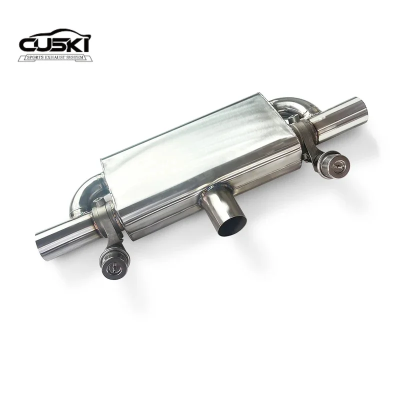 Stainless steel intake pipes with diameters of 63mm, 70mm, and 76mm, universal exhaust pipes with control valves for carexhaust