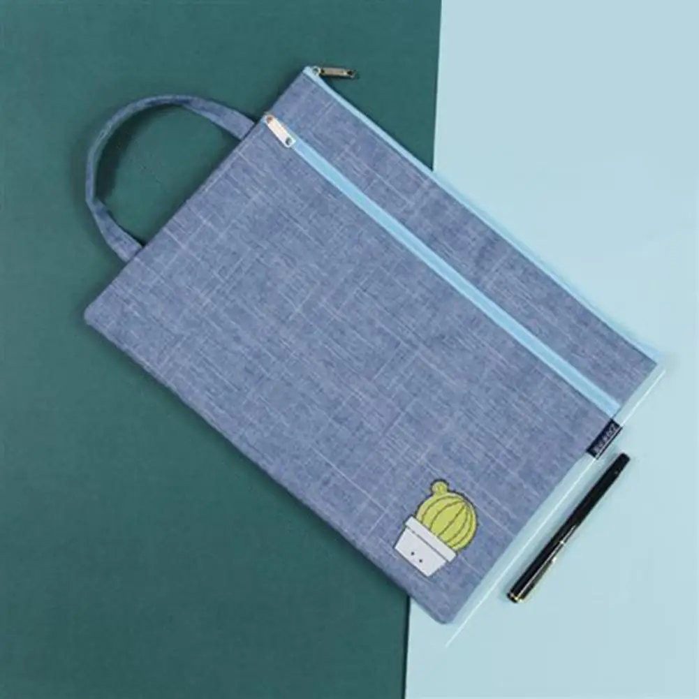 Zachte Textuur Bestand Map Bestand Houder Multi-Layer Cartoon A4 Document Houder Met Gladde Ritssluiting Voor Business School Records