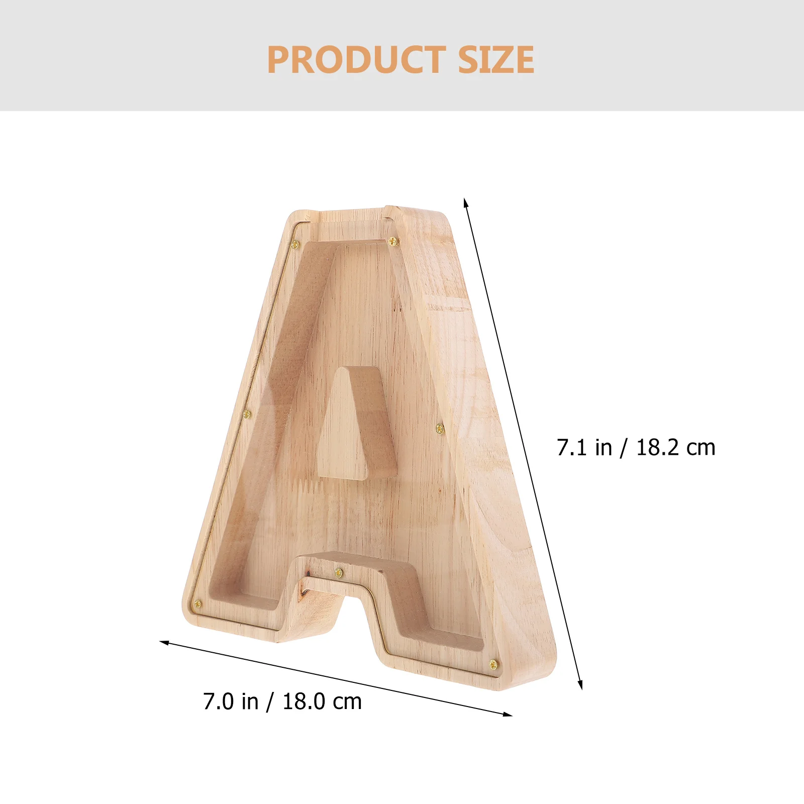 

Wooden Alphabet Piggy Bank Letter Bank Children's Desktop Toy Decor Educational Playset Storage Gift for Kids