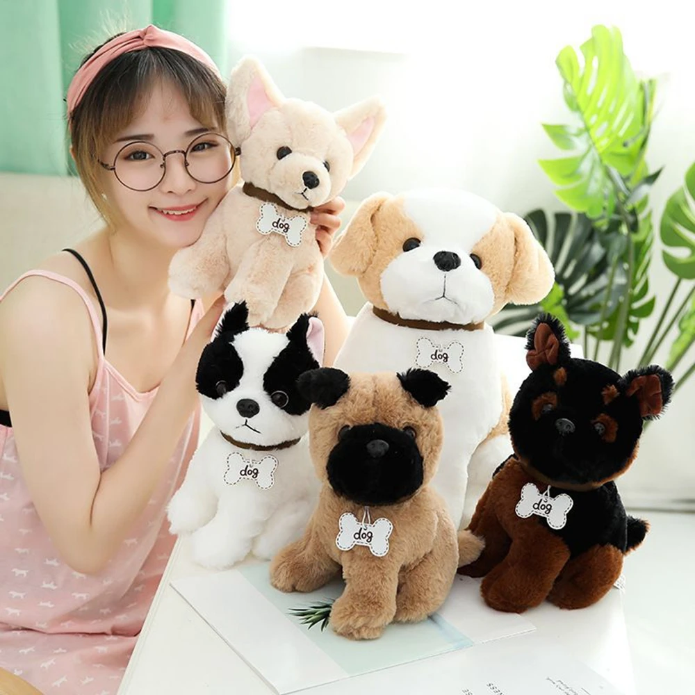 Simulação bonito de muitos tipos de brinquedos de pelúcia do cão, Kawaii pequeno delicado, duas bonecas Ha, crianças e namoradas, presentes de aniversário