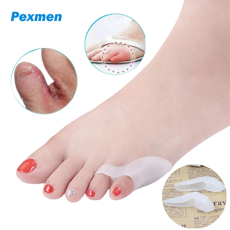 

Pexmen 2/4Pcs Tailor's Bunion Pads Little Toe Bunion Corrector Pinky Toe Protector Separator for Calluses Blisters and Corns