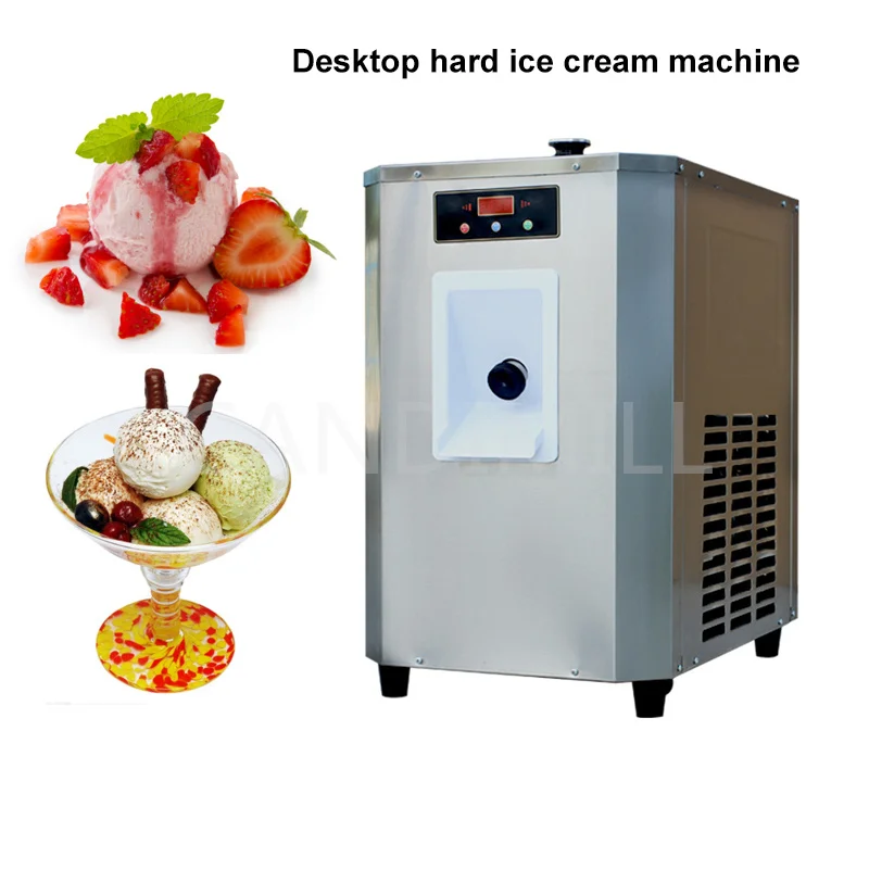 

Desktop Commercial Hard Ice Cream Machine Yogurt Ice Cream Maker Stainless Steel Batch Freezer 1350W