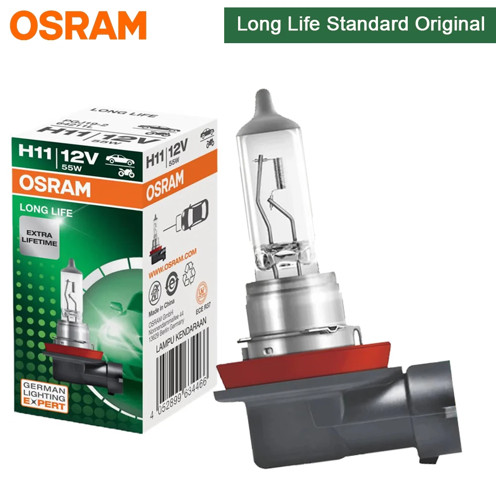 Osram H11 Original Headlight Halogen Lamp 64211L 12V 55W Long Life E1