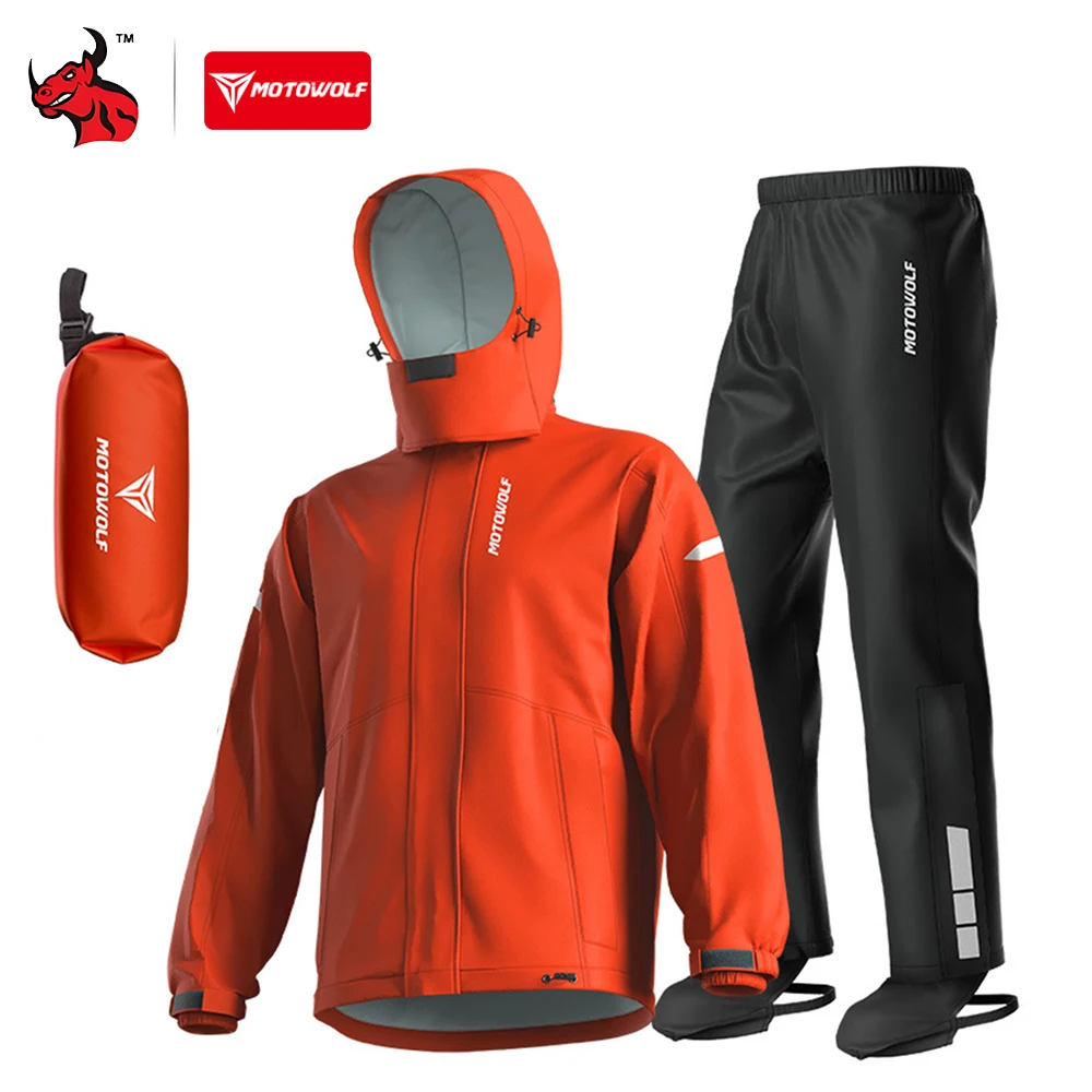 

New Motorbike Waterproof Raincoat Unisex Raincoat Set Driving Bicycle Off Road Highway Waterproof Jacket Pants Suit