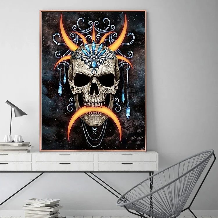 YOUQU Art Diamond Painting “Skeleton Grim Reaper\