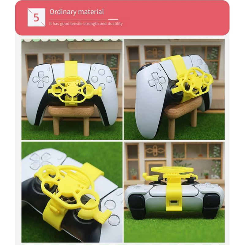 B04B-عجلة قيادة صغيرة لمقبض PS5 عصا التحكم في اللعبة لعبة السباق وحدة التحكم المساعدة ملحقات مقبض الألعاب #3